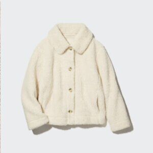 Uniqlo Pile-Lined Fleece Jacket | Off-White | NWT | Lg